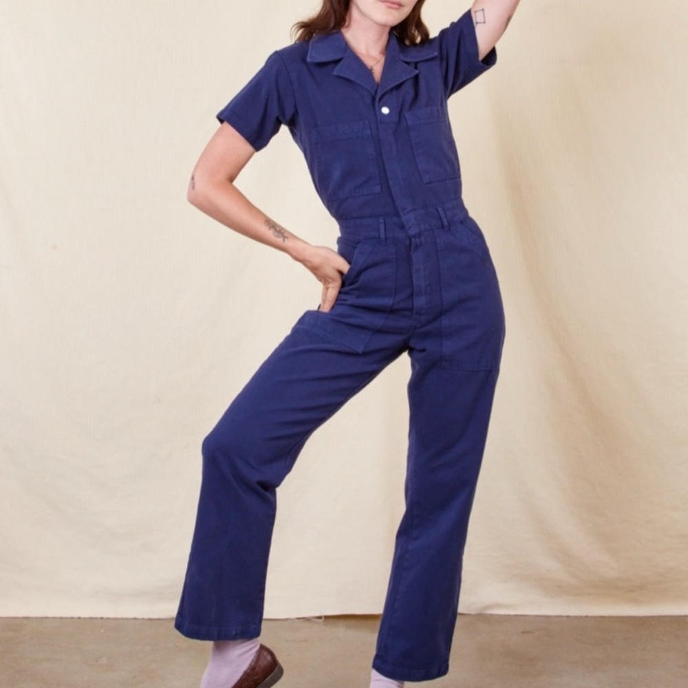 Big Bud Press Navy Small Short Sleeve Jumpsuit